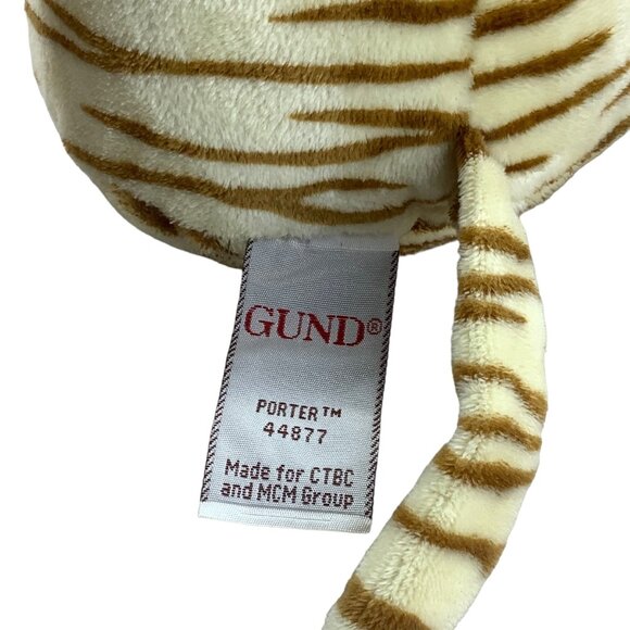 Gund Porter the Tiger Wild Cat Striped Pellet Filled Plush Stuffed Animal Toy - Picture 4 of 6